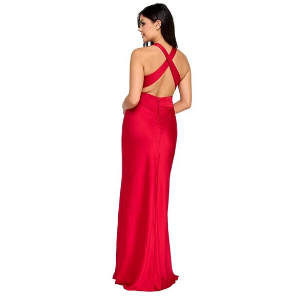 NWT B. Darlin Satin 3D Rose Applique Formal Gown Size Juniors 3/4 - Picture 6 of 9